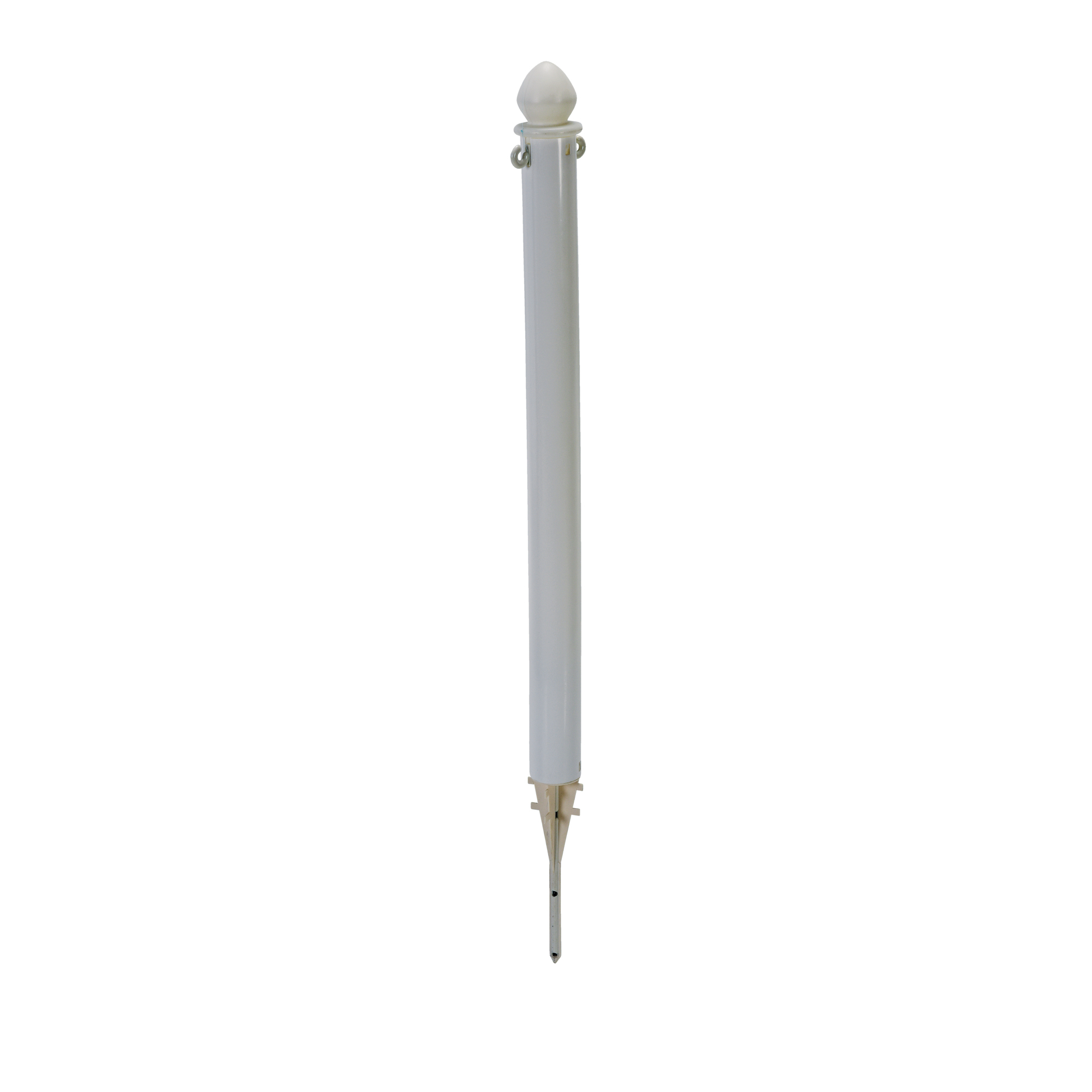 Vestil Plastic Barricade Ground Stakes - 2.5in. Max Width, Gray, 4-Pack, Model# PCB-W-G